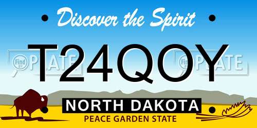 T24QOY North Dakota License Plate