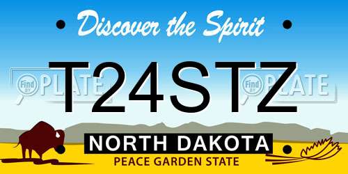 T24STZ North Dakota License Plate