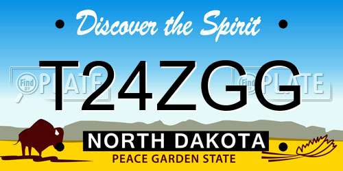 T24ZGG North Dakota License Plate