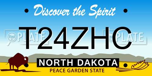 T24ZHC North Dakota License Plate