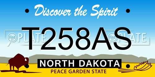 T258AS North Dakota License Plate