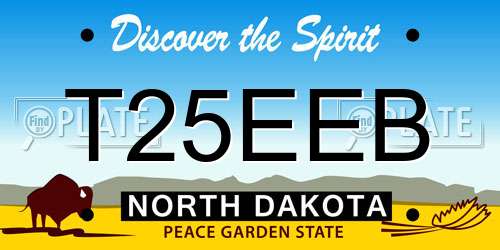 T25EEB North Dakota License Plate