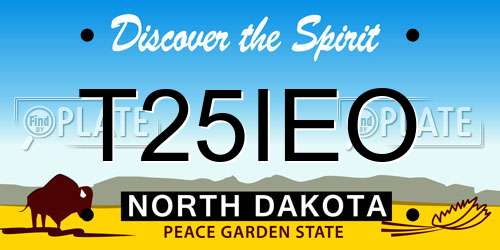 T25IEO North Dakota License Plate