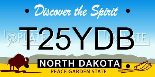 T25YDB North Dakota License Plate