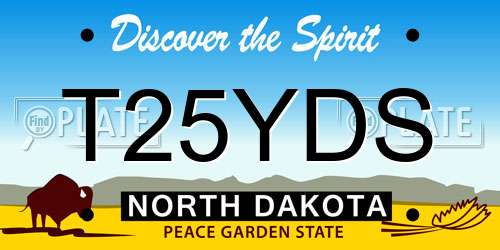 T25YDS North Dakota License Plate