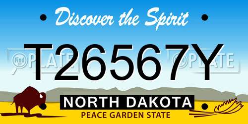 T26567Y North Dakota License Plate