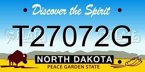 T27072G North Dakota License Plate