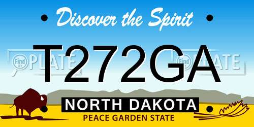 T272GA North Dakota License Plate