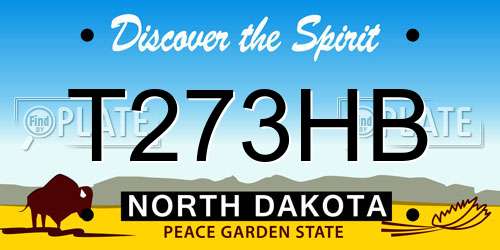 T273HB North Dakota License Plate