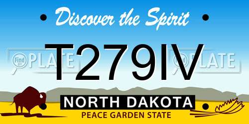T279IV North Dakota License Plate
