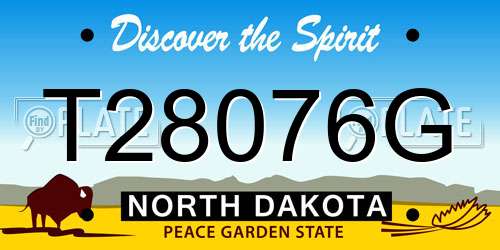 T28076G North Dakota License Plate