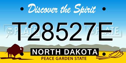 T28527E North Dakota License Plate
