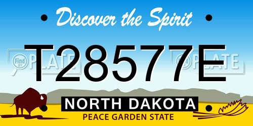 T28577E North Dakota License Plate