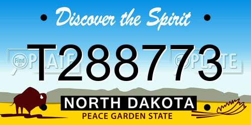 T288773 North Dakota License Plate