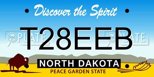 T28EEB North Dakota License Plate