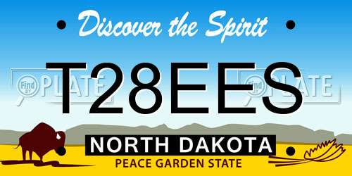 T28EES North Dakota License Plate