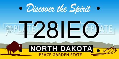 T28IEO North Dakota License Plate
