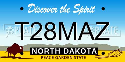 T28MAZ North Dakota License Plate