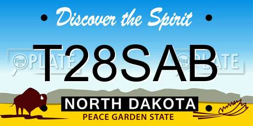 T28SAB North Dakota License Plate