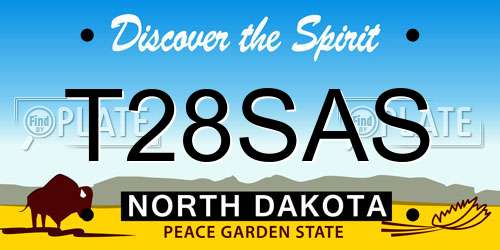 T28SAS North Dakota License Plate