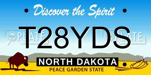 T28YDS North Dakota License Plate