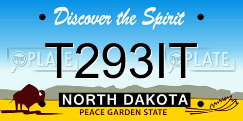 T293IT North Dakota License Plate