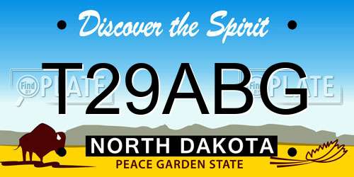 T29ABG North Dakota License Plate