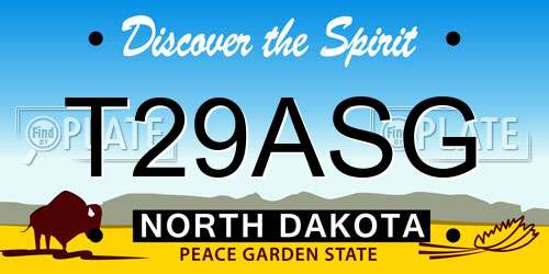 T29ASG North Dakota License Plate