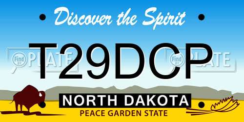 T29DCP North Dakota License Plate