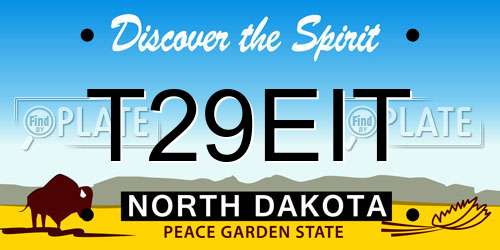 T29EIT North Dakota License Plate