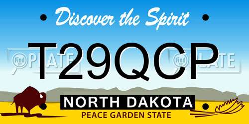 T29QCP North Dakota License Plate