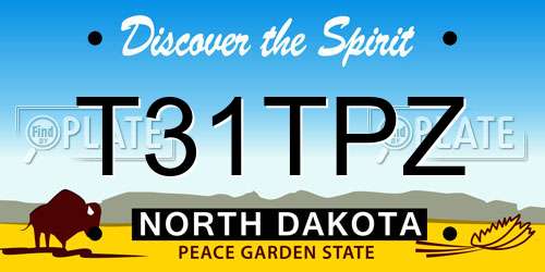 T31TPZ North Dakota License Plate