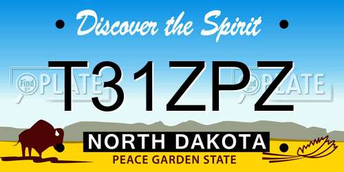 T31ZPZ North Dakota License Plate
