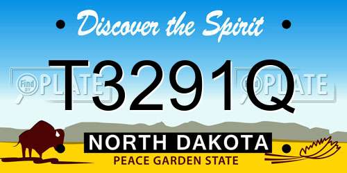 T3291Q North Dakota License Plate