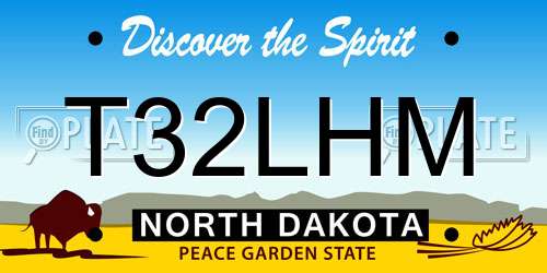 T32LHM North Dakota License Plate