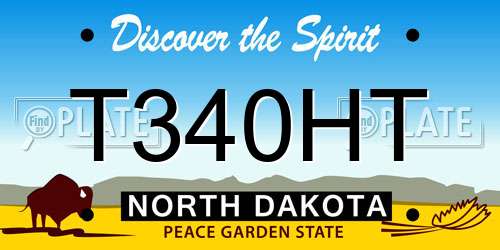 T340HT North Dakota License Plate