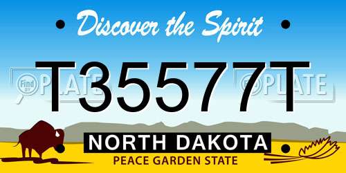 T35577T North Dakota License Plate