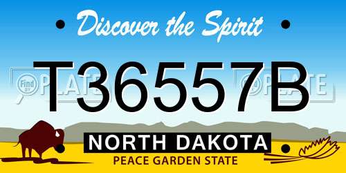 T36557B North Dakota License Plate