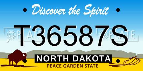 T36587S North Dakota License Plate
