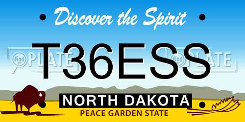 T36ESS North Dakota License Plate