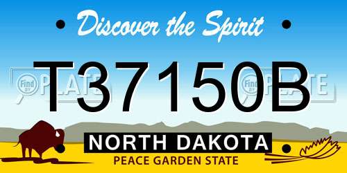 T37150B North Dakota License Plate