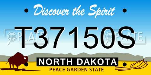 T37150S North Dakota License Plate