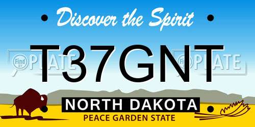 T37GNT North Dakota License Plate