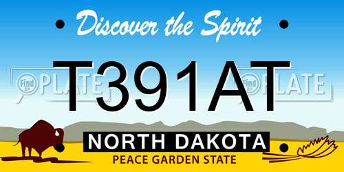 T391AT North Dakota License Plate