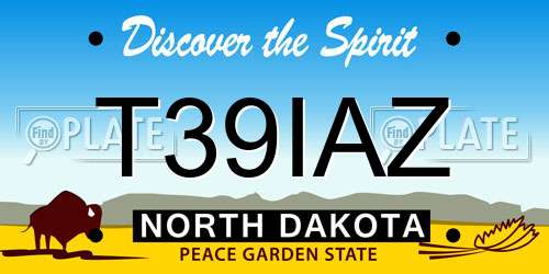 T39IAZ North Dakota License Plate