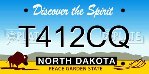 T412CQ North Dakota License Plate