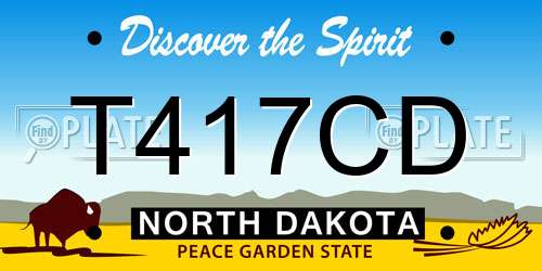 T417CD North Dakota License Plate