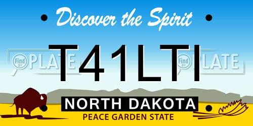 T41LTI North Dakota License Plate