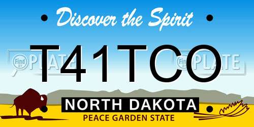 T41TCO North Dakota License Plate