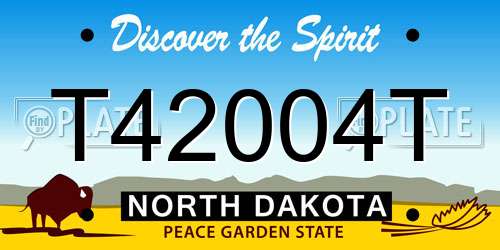 T42004T North Dakota License Plate